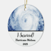 I Survived Hurricane Melissa 2025 Keramik Ornament (Links)