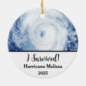 I Survived Hurricane Melissa 2025 Keramik Ornament (Hinten)