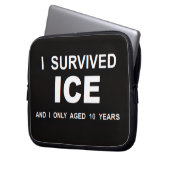 I Survived ICE Laptopschutzhülle (Vorderseite Links)