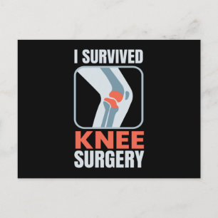 I Survived Knee Surgery Knee Surgery Postkarte