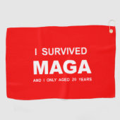 I Survived MAGA  Golfhandtuch (Horizontal)