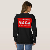 I Survived MAGA  Sweatshirt (Schwarz voll)