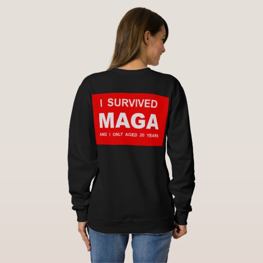 I Survived MAGA  Sweatshirt (Schwarz voll)