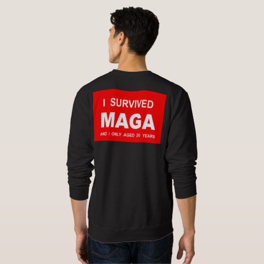 I Survived MAGA  Sweatshirt (Schwarz voll)