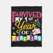 I Survived My 1st Year Of Teaching New Teacher Gif Fleecedecke (Vorderseite)