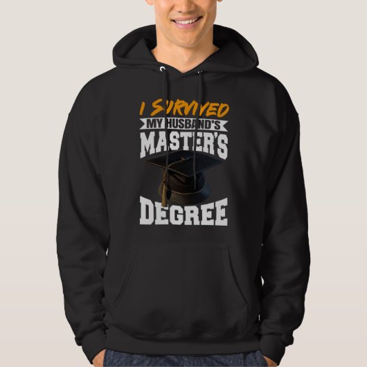 I Survived My Husband s Masters Degree Diploma gra Hoodie (Vorderseite)