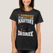I Survived My Husband s Masters Degree Diploma gra T-Shirt (Vorderseite)
