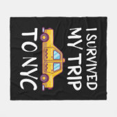 I Survived My Trip To NYC Fleecedecke (Vorderseite (Horizontal))