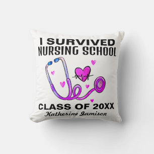 I Survived Nursing School Kissen