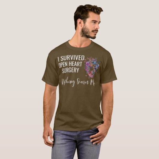 I Survived Open Heart Surgery Survivor Gift T-Shirt (Vorne ganz)
