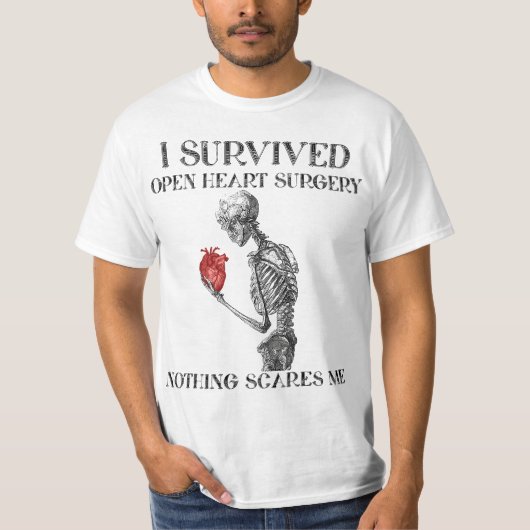 I Survived Open Heart Surgery Survivor Gift T-Shirt (Vorderseite)