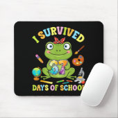 I Survived Six Seven Days Of School Cute Frog Stud Mousepad (Mit Mouse)