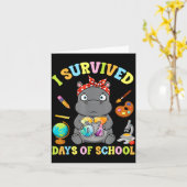 I Survived Six Seven Days Of School Cute Hip Stude Karte (Gelbe Blume)