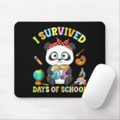 I Survived Six Seven Days Of School Cute Panda Stu Mousepad (Mit Mouse)