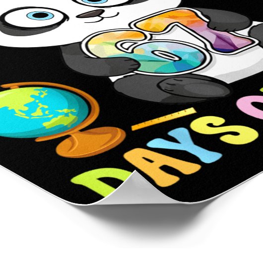 I Survived Six Seven Days Of School Cute Panda Stu Poster (Ecke)