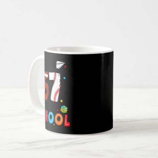 I Survived Sixty Seven Days Of School Funny Baseba Kaffeetasse (Vorderseite Links)