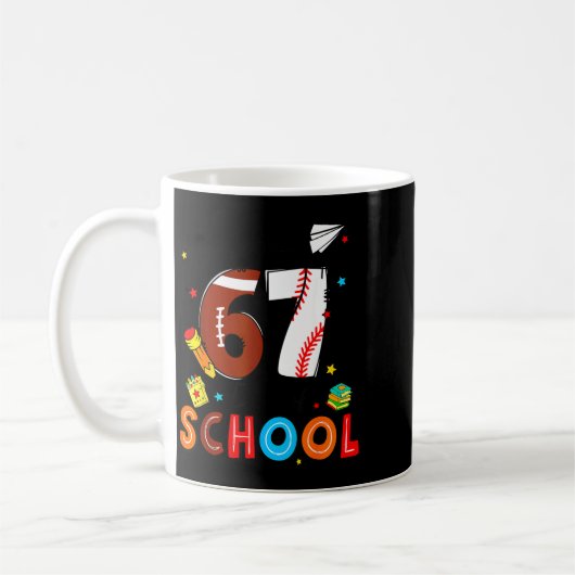 I Survived Sixty Seven Days Of School Funny Baseba Kaffeetasse (Links)