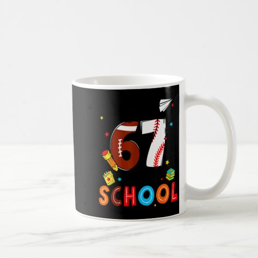 I Survived Sixty Seven Days Of School Funny Baseba Kaffeetasse (Rechts)