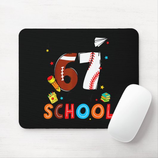 I Survived Sixty Seven Days Of School Funny Baseba Mousepad (Mit Mouse)