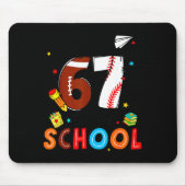 I Survived Sixty Seven Days Of School Funny Baseba Mousepad (Vorne)