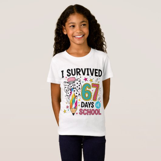 I Survived Sixty Seven Days School Celebration T-Shirt (Vorne ganz)