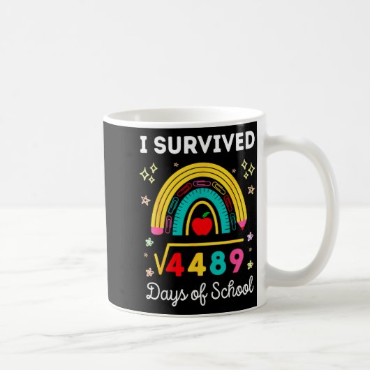 I Survived Square Root 4489 67 Days Of School Math Kaffeetasse (Rechts)