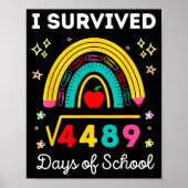 I Survived Square Root 4489 67 Days Of School Math Poster (Vorne)