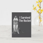 I Survived The Rocket Funny Apparel Karte (Gelbe Blume)