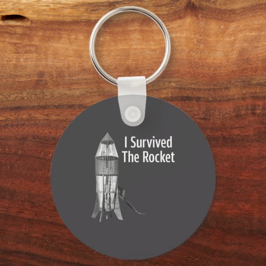 I Survived The Rocket Funny Apparel  Schlüsselanhänger (Vorderseite)