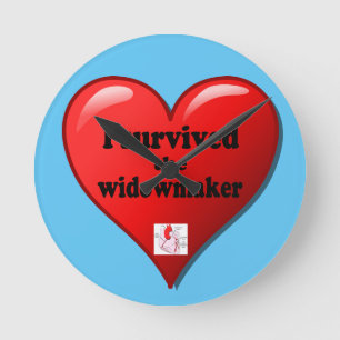 I Survived the Widowmaker Runde Wanduhr