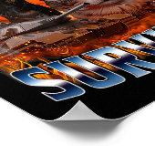 I Survived Today's Tummy Ache Funny Silly Cat Meme Poster (Ecke)