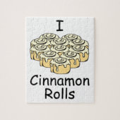 I süße Liebe-Brötchen Herz-ZimtRolls niedlich Puzzle (Vertikal)