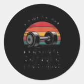 I Swear My Trainer Can't Count For Gym Enthusiasts Runder Aufkleber (Vorderseite)