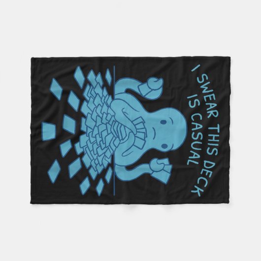 I Swear This Deck Is Casual Funny Tabletop Gamer Q Fleecedecke (Vorderseite (Horizontal))