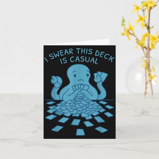 I Swear This Deck Is Casual Funny Tabletop Gamer Q Karte (Gelbe Blume)