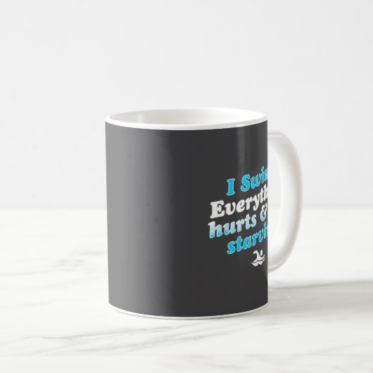 I Swim Funny Swimmer Quote  Kaffeetasse (VorderseiteRechts)
