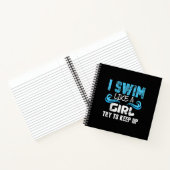 I Swim Like A Girl Try To Keep Up - Funny Swimming Notizblock (Innenseite)