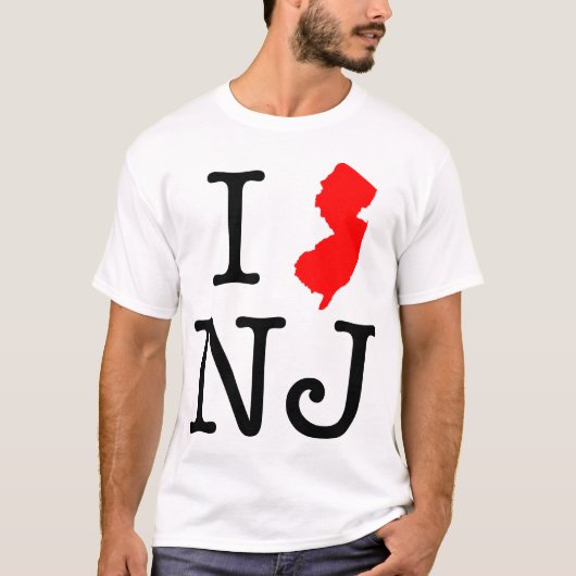 I T - Shirt der Liebe-NJ New-Jersey (Vorderseite)