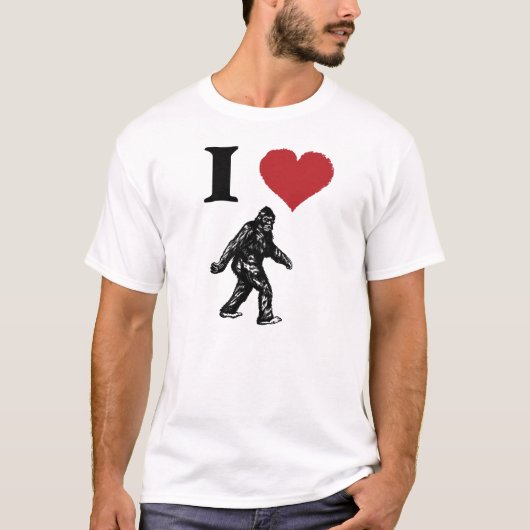 I T-SHIRT DER LIEBE-SASQUATCH BIGFOOT (Vorderseite)