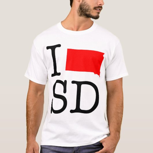 I T - Shirt der Liebe-Sd South Dakota (Vorderseite)