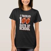 I Tackled 100 Day Of School Football Boy 100th Day T-Shirt (Vorderseite)