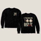 I Tackled 100 Days of School, Baseball Design (Design Vorder- & Rückseite)