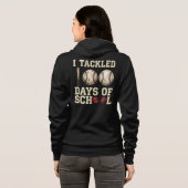 I Tackled 100 Days of School, Baseball Design Hoodie (Schwarz voll)