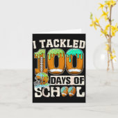 I Tackled 100 Days Of School Football Ice Cream Dr Karte (Gelbe Blume)