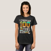 I Tackled 100 Days Of School Football Ice Cream Dr T-Shirt (Vorne ganz)