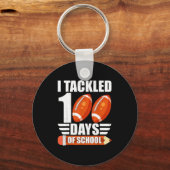 I Tackled 100 Days Of School For Teacher Kids Boys Schlüsselanhänger (Vorderseite)