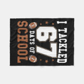 I Tackled 67 Days Of School Funny Six Seven Meme F Fleecedecke (Vorderseite (Horizontal))