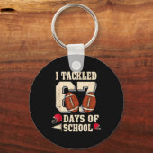I Tackled 67 Days Of School Funny Six Seven Meme F Schlüsselanhänger (Vorderseite)