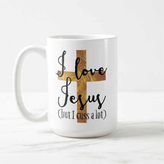 I Tasse Liebe-Jesuss (aber ich fluchen Sie viel) (Links)