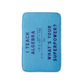 I Teach Algebra / What's Your Superpower? Cashmere Badematte (Vorderseite Vertikal)